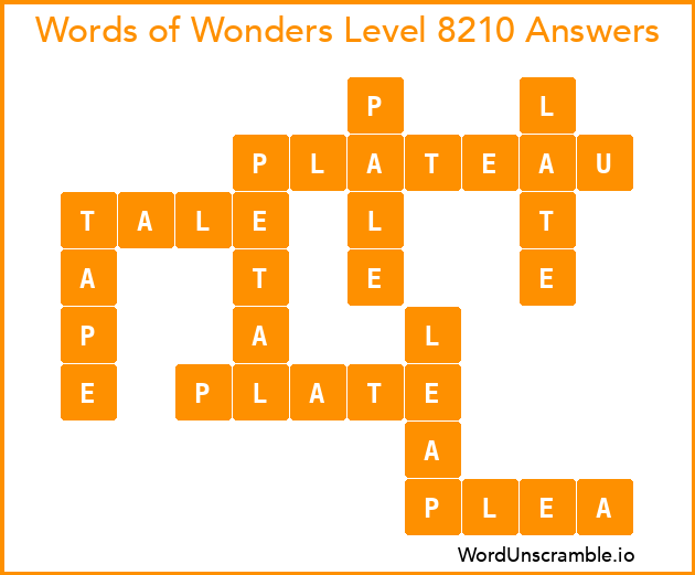 Words of Wonders Level 8210 Answers