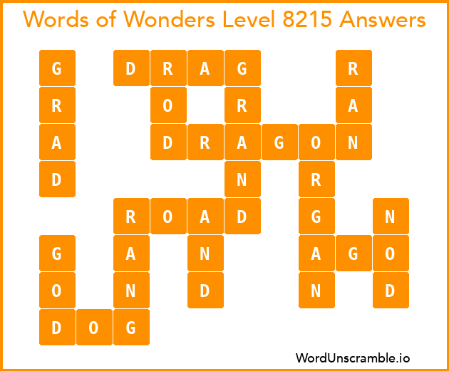 Words of Wonders Level 8215 Answers