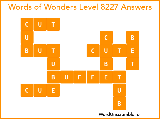 Words of Wonders Level 8227 Answers