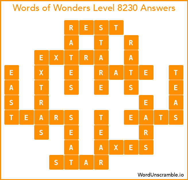 Words of Wonders Level 8230 Answers