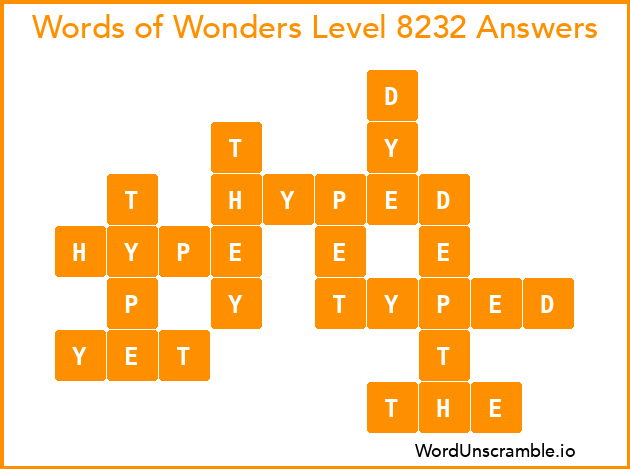 Words of Wonders Level 8232 Answers