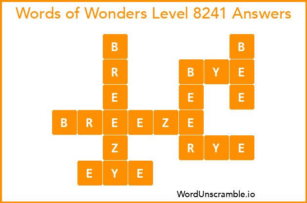 Words of Wonders Level 8241 Answers