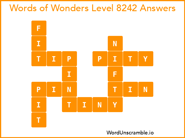 Words of Wonders Level 8242 Answers