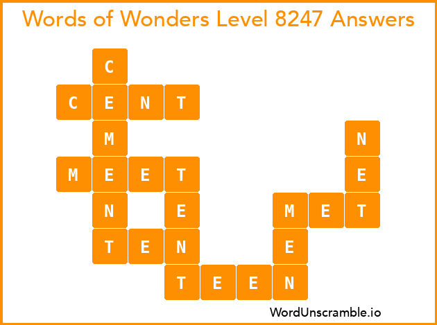 Words of Wonders Level 8247 Answers