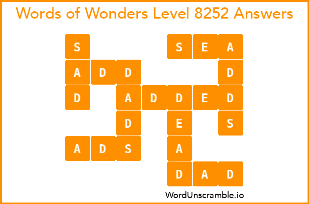 Words of Wonders Level 8252 Answers