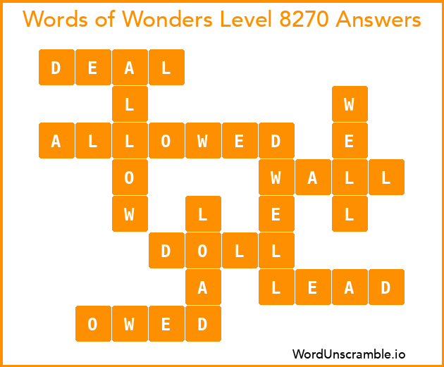 Words of Wonders Level 8270 Answers