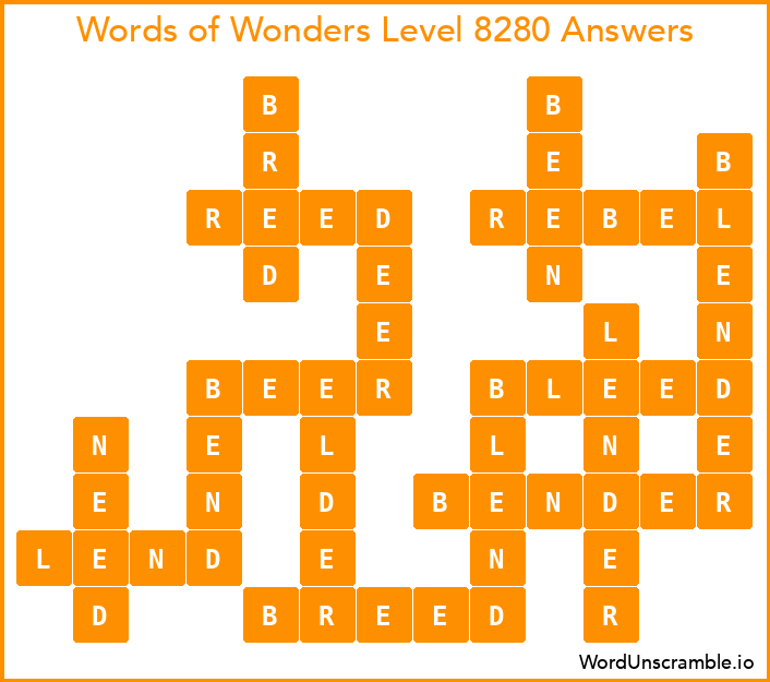 Words of Wonders Level 8280 Answers
