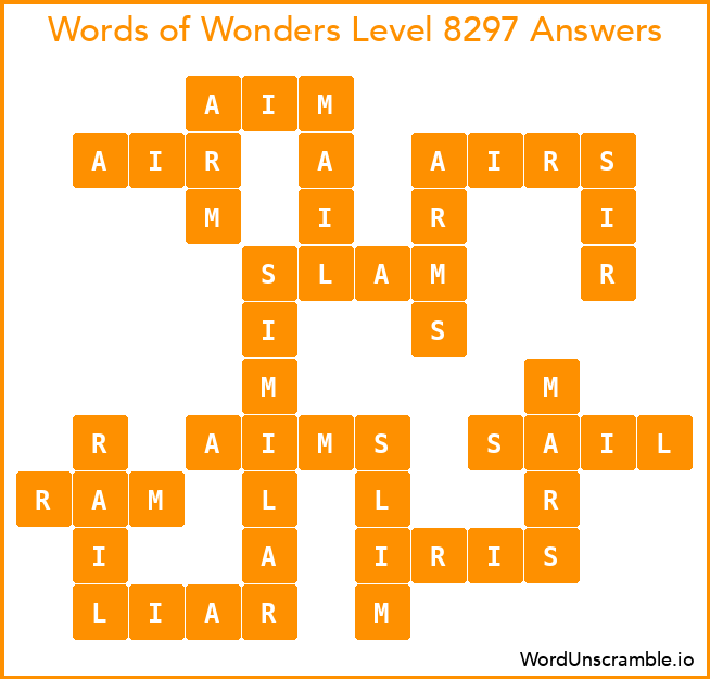 Words of Wonders Level 8297 Answers