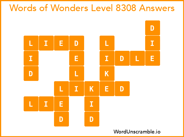 Words of Wonders Level 8308 Answers