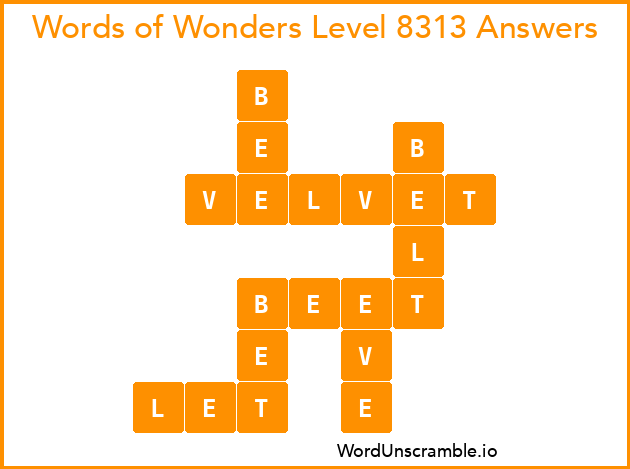 Words of Wonders Level 8313 Answers