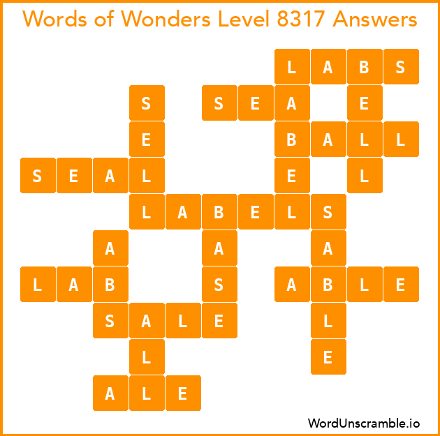 Words of Wonders Level 8317 Answers