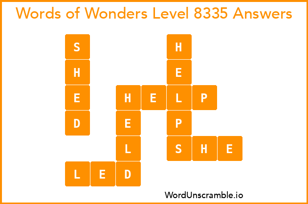 Words of Wonders Level 8335 Answers
