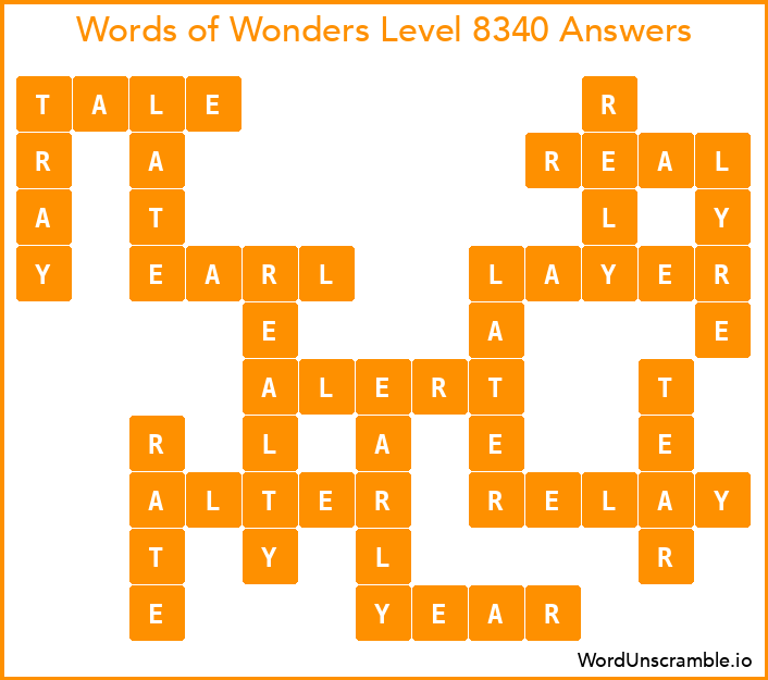 Words of Wonders Level 8340 Answers