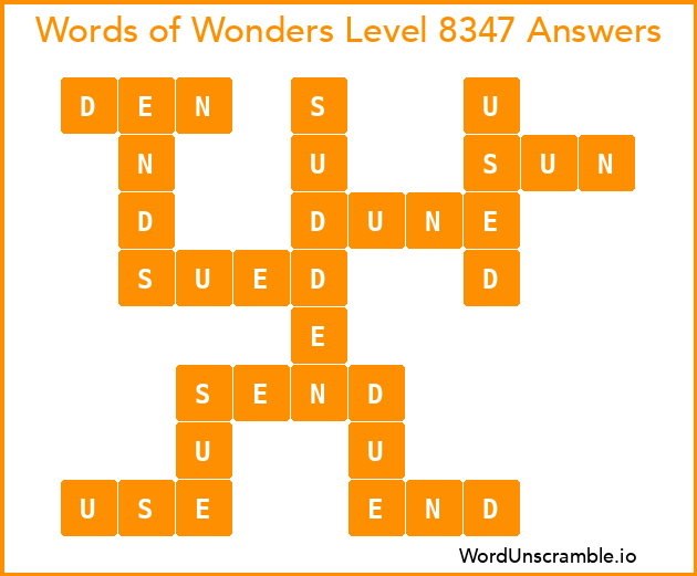 Words of Wonders Level 8347 Answers