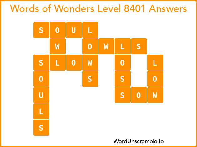 Words of Wonders Level 8401 Answers