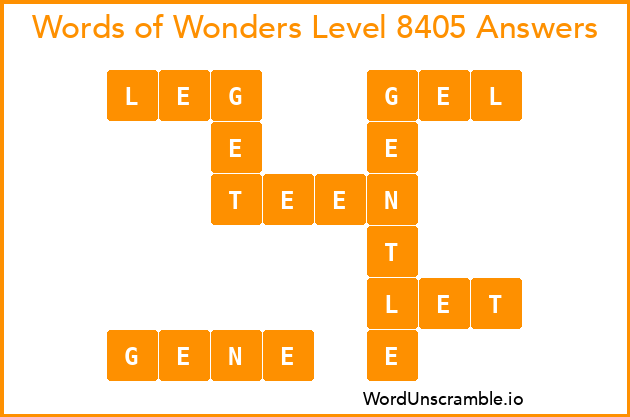 Words of Wonders Level 8405 Answers