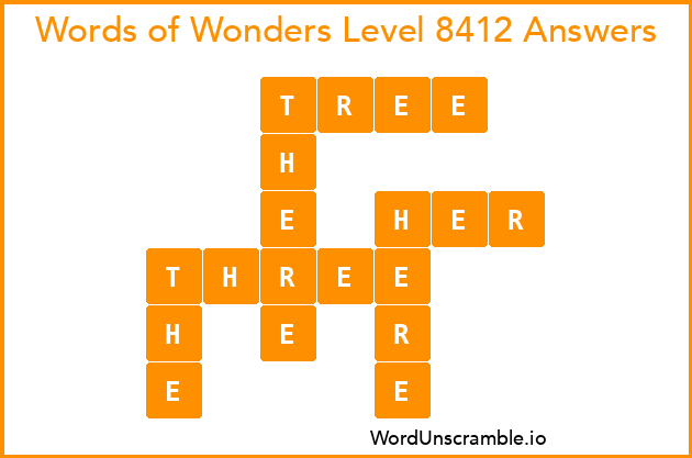 Words of Wonders Level 8412 Answers