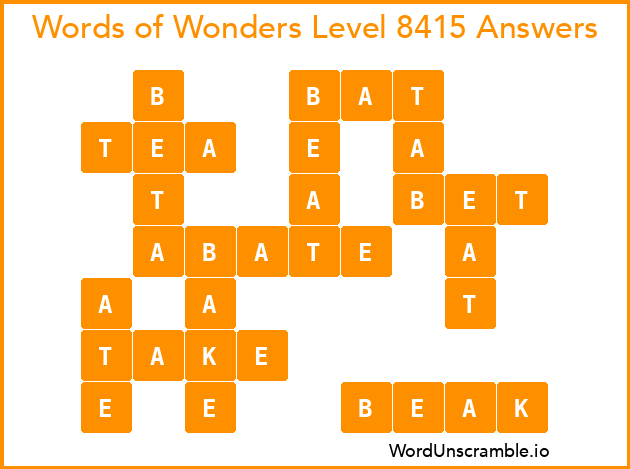 Words of Wonders Level 8415 Answers