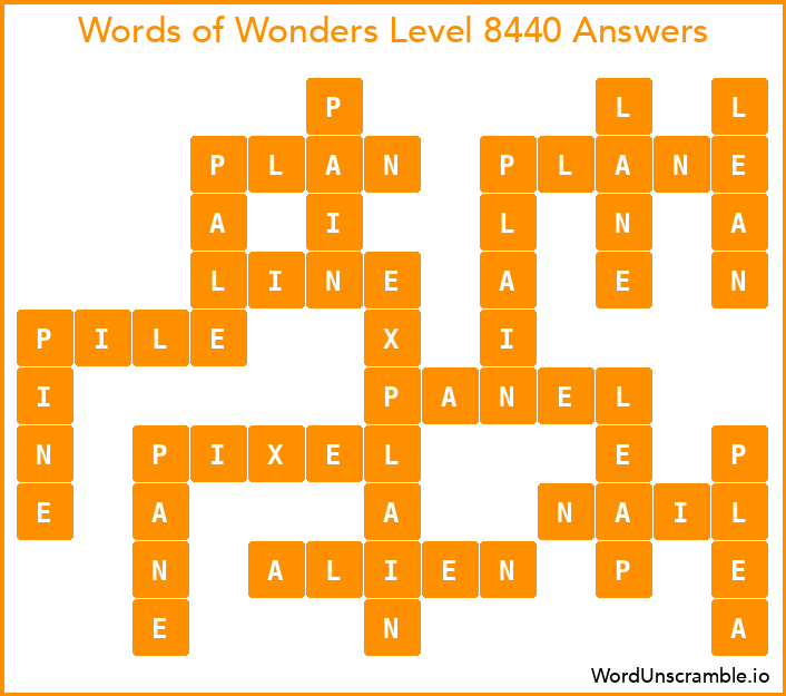 Words of Wonders Level 8440 Answers