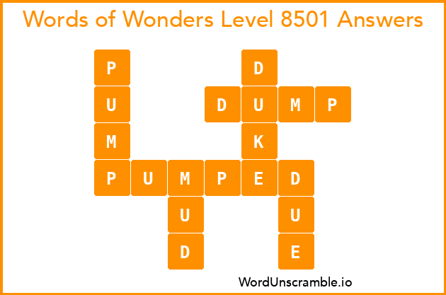 Words of Wonders Level 8501 Answers