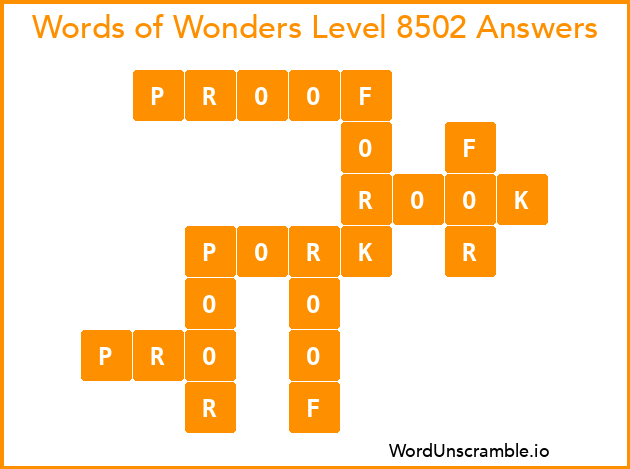 Words of Wonders Level 8502 Answers