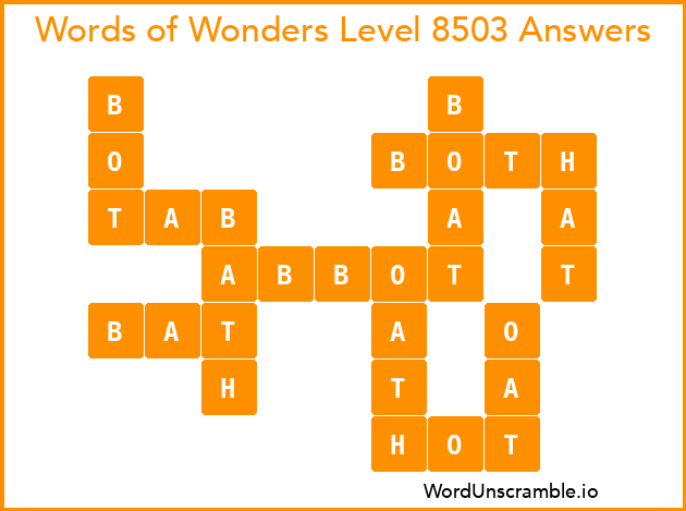 Words of Wonders Level 8503 Answers