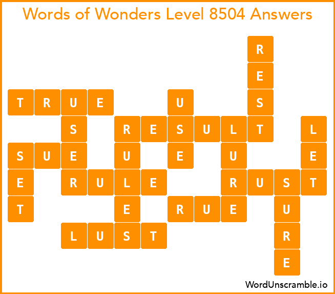 Words of Wonders Level 8504 Answers