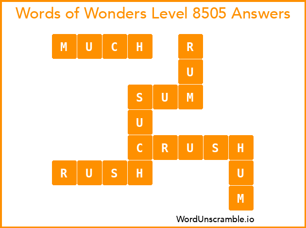 Words of Wonders Level 8505 Answers