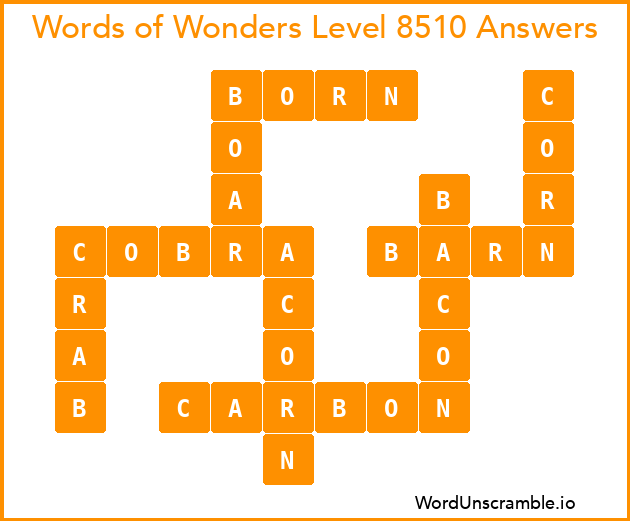 Words of Wonders Level 8510 Answers