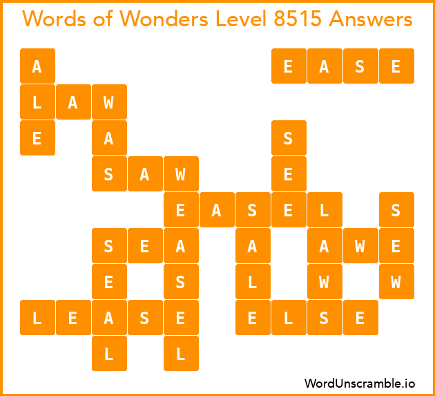 Words of Wonders Level 8515 Answers