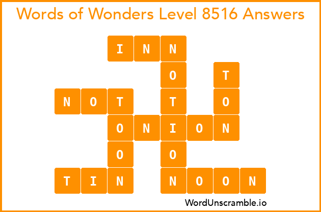 Words of Wonders Level 8516 Answers