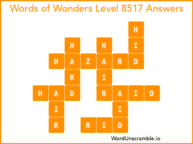 Words of Wonders Level 8517 Answers