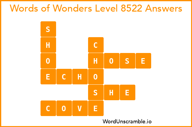 Words of Wonders Level 8522 Answers