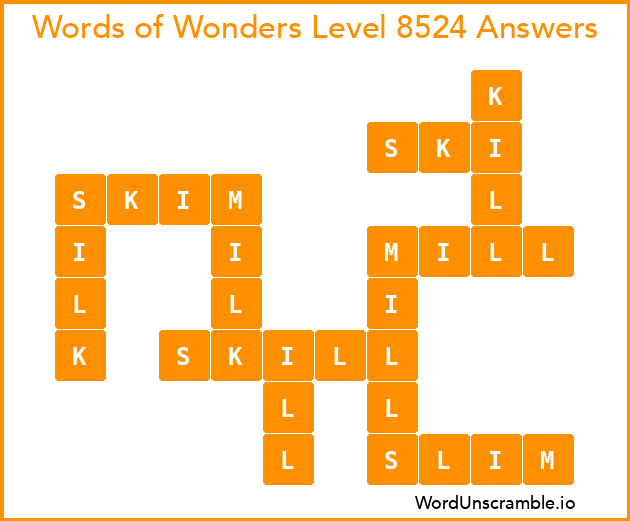 Words of Wonders Level 8524 Answers