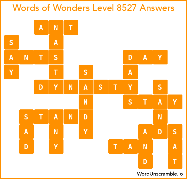 Words of Wonders Level 8527 Answers