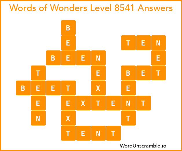 Words of Wonders Level 8541 Answers