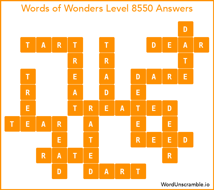 Words of Wonders Level 8550 Answers
