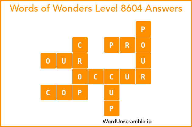 Words of Wonders Level 8604 Answers