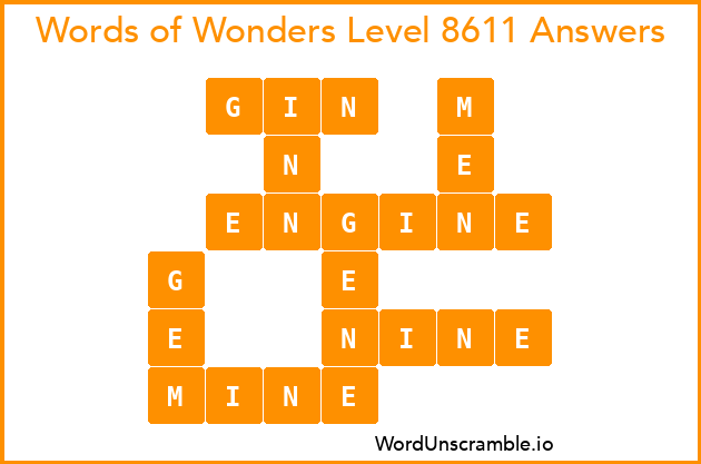 Words of Wonders Level 8611 Answers