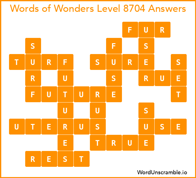 Words of Wonders Level 8704 Answers