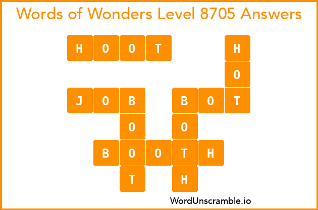 Words of Wonders Level 8705 Answers
