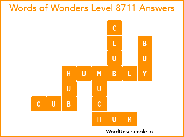 Words of Wonders Level 8711 Answers