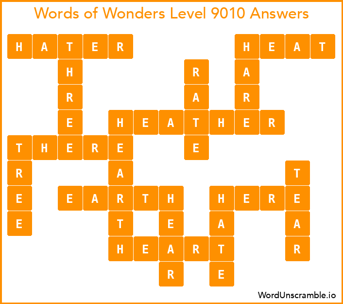 Words of Wonders Level 9010 Answers