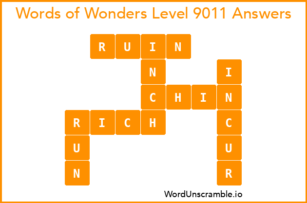 Words of Wonders Level 9011 Answers