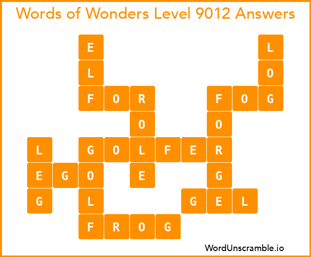 Words of Wonders Level 9012 Answers