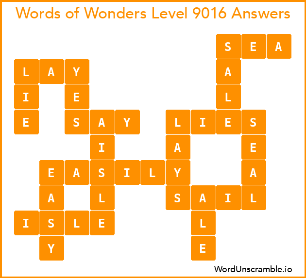 Words of Wonders Level 9016 Answers