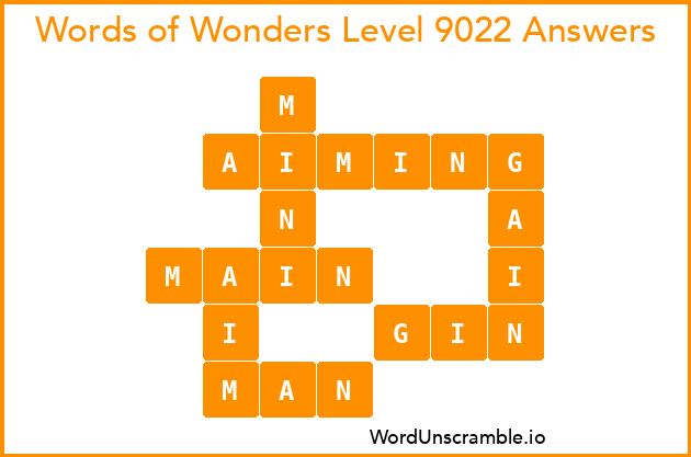 Words of Wonders Level 9022 Answers