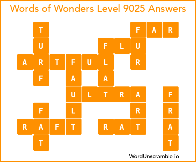 Words of Wonders Level 9025 Answers