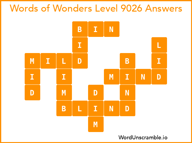 Words of Wonders Level 9026 Answers