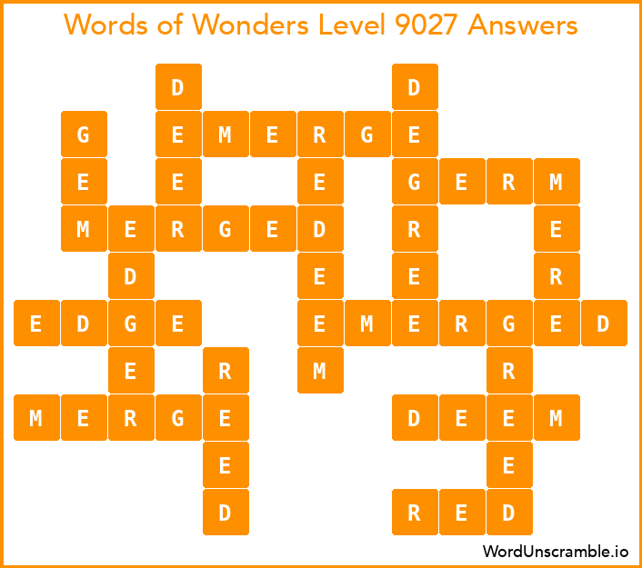 Words of Wonders Level 9027 Answers